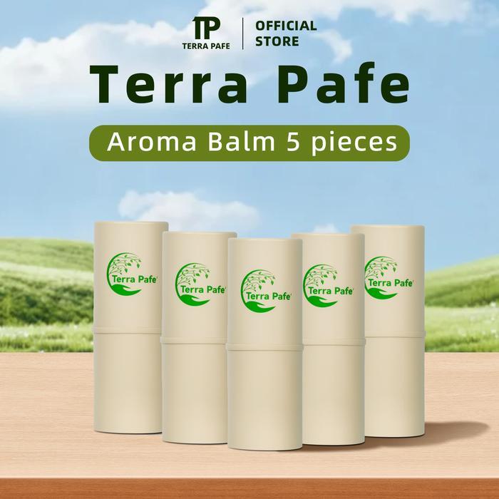 Nostrashp- Terra Pafe Aroma Balm (5 Buah) - Aroma Segar Dan Menenangkan, Mudah Dibawa, Menyegarkan,