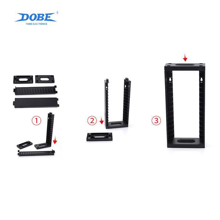 New Dobe Rak Dinding Meja Tempat Kaset Disc Bluray Nintendo Switch Xbox One Ps4 Ps5 Storage Stand