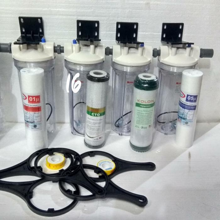 Paket 4 Tabung Housing Filter 10''Inch Water Filter