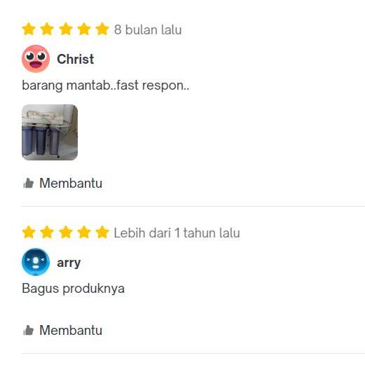 Paket Filter Air Bersih / Pre Filter Ro Undersink Grade A Mutu Terbaik ( Spon + Gac + Cto )