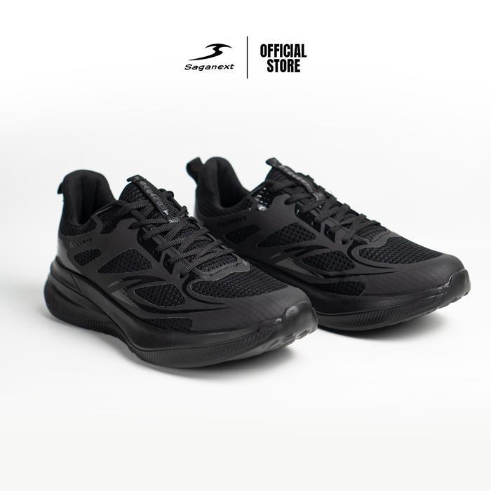 Promo Sepatu Sekolah Saganext Phoenix Hitam Polos Kerja Black Pria Wanita Premium