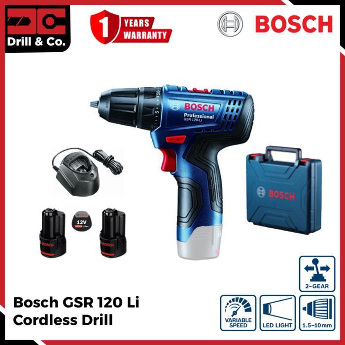 Bosch Gsr 120 Bor Cordless 12V 2 Baterai