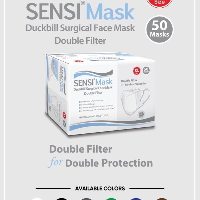 Masker Sensi Duckbill Xl Jumbo 4Ply Original Sensi Duck 4 Ply Isi 50Pc