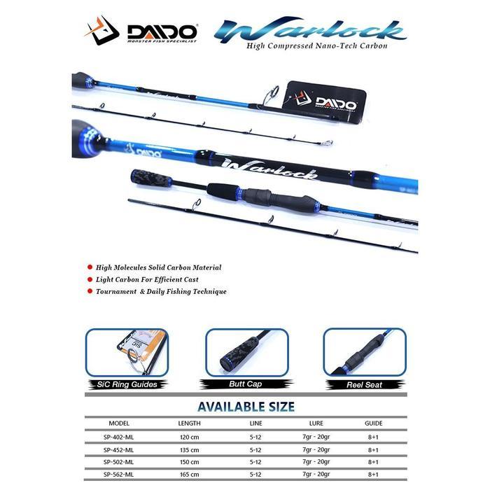 JORAN DAIDO WARLOCK 120CM-165CM - Joran pancing