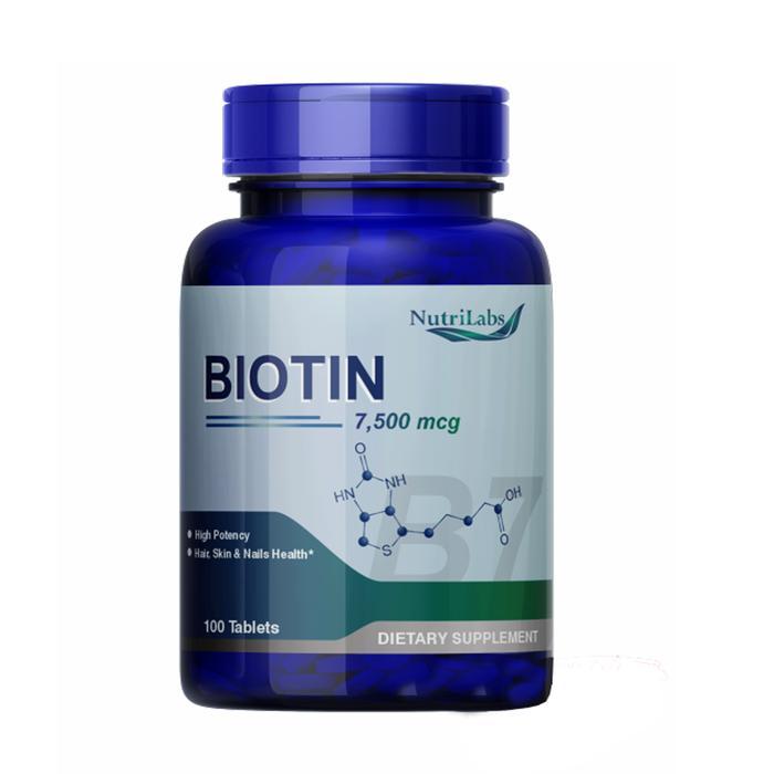 Biotin 7500 Mcg 100 Tablet Vitamin Suplemen Penumbuh Rambut 7500 Mcg Mcg Terlaris