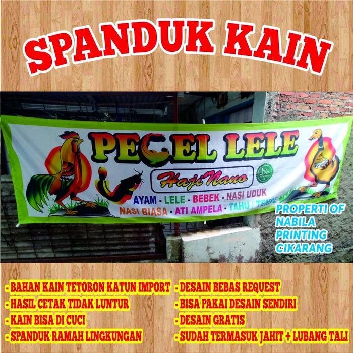 Promo Spanduk Kain Pecel Lele, Lalapan, Sari Laut, Nasi Goreng Dll Original