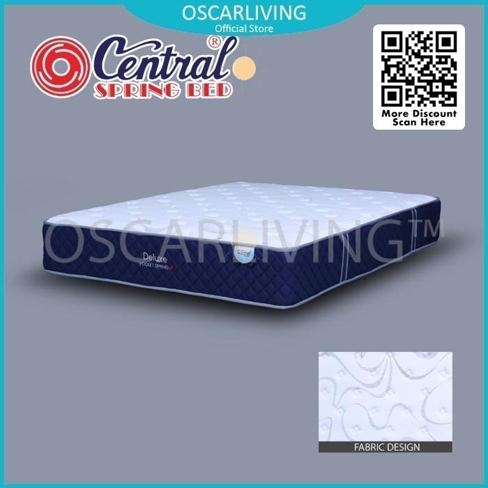 Central - Kasur Springbed Deluxe Pocket Spring Putih 140x200 - 90 x 200