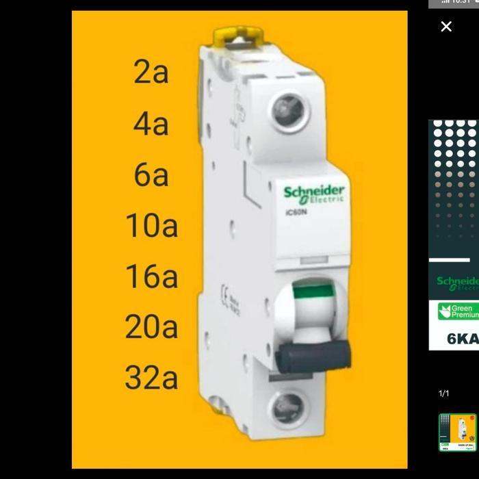 MCB SCHNEIDER 6A 10A 16A 20A/MCB /SEKRING/LISTRIK/KABEL/SNEIDER BEST SELLER