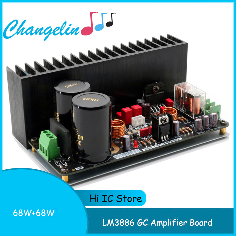 LM3886 GC Amplifier Board 68W+68W HiFi Dual Channel o Amplifiers Without LM3886 Chip