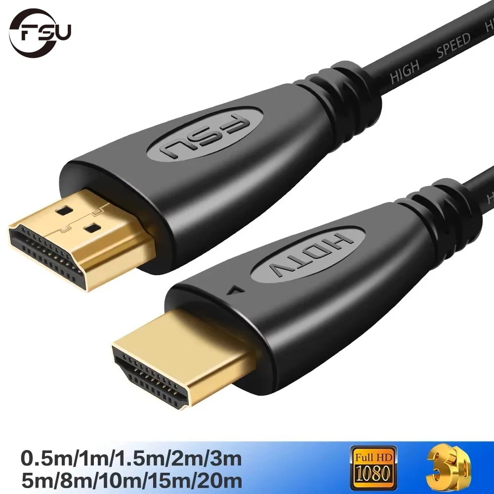 FSU HDMI-compatible Cable Video Cables Gold Plated 1.4 4K 1080P 3D Cable for HDTV Splitter Switcher
