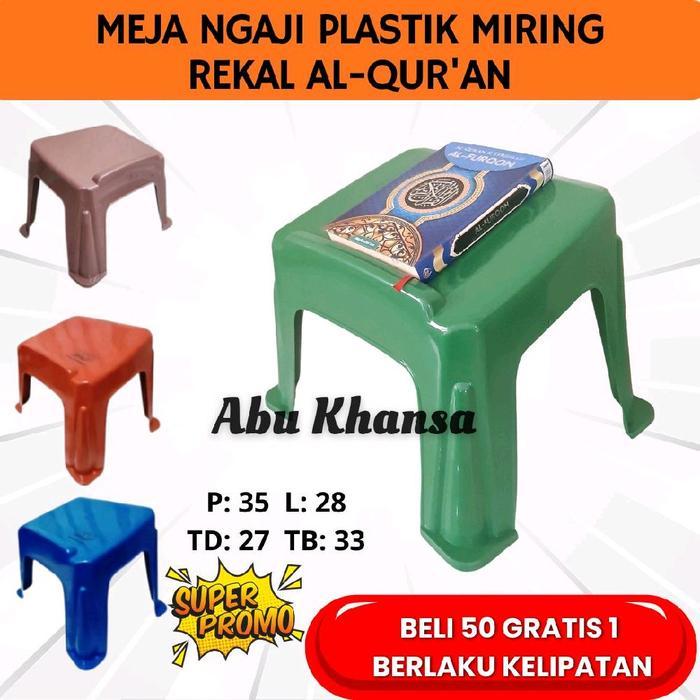 MEJA NGAJI BELAJAR PLASTIK MIRING REKAL AL-QURAN PLASTIK MEJA MENGAJI