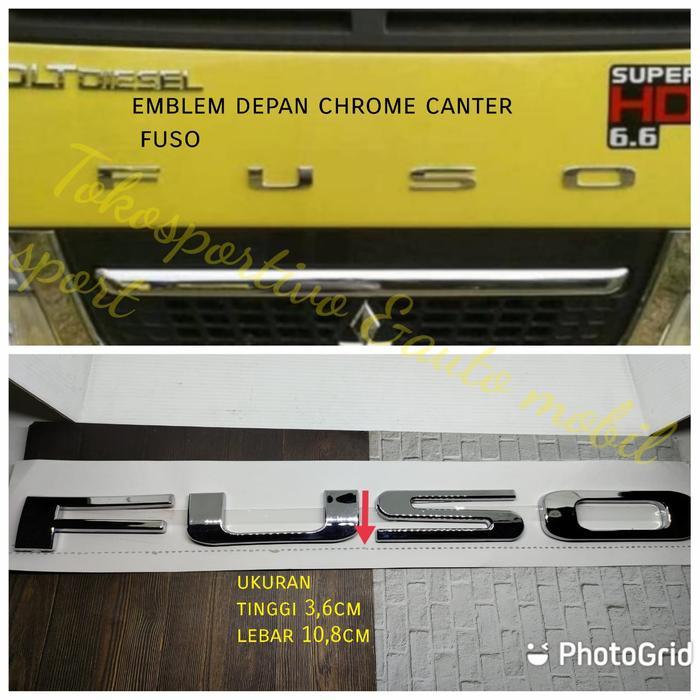 COD EmbLem Logo Lambang Huruf Tulisan canter FUSO truck Logo Fuso chrome ORIGINAL