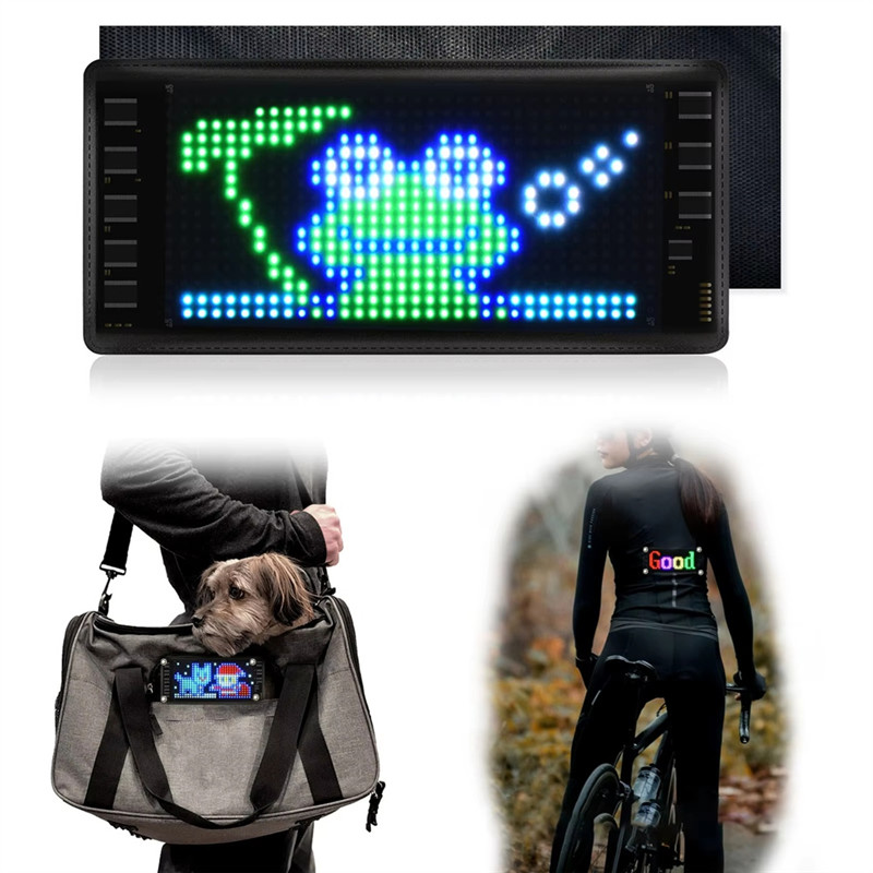 HIGH QUALITY LEATHER CASE STYLE DISPLAY SCREEN LED EXPRESSION SCREEN WITH BATTERY PORTABLE DISPLAY
