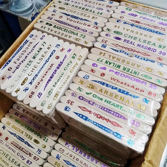 SALE Stik Kayu Sablon Karakter / Mainan Stik Kayu Es Cream / Stik Kayu Prakarya dan Kerajinan