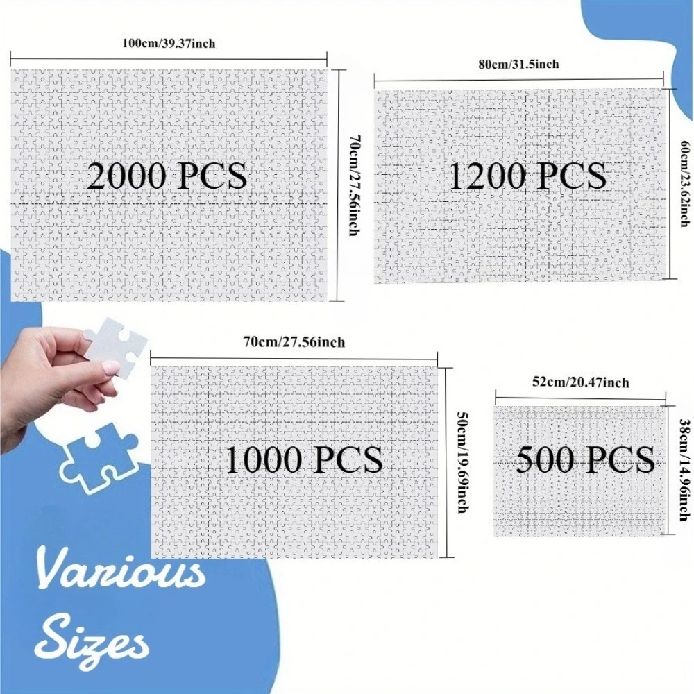 500100012002000PCS Puzzles for Adults Van Gogh Starry Night Wave Scene, Puzzles Brain Challenge Game