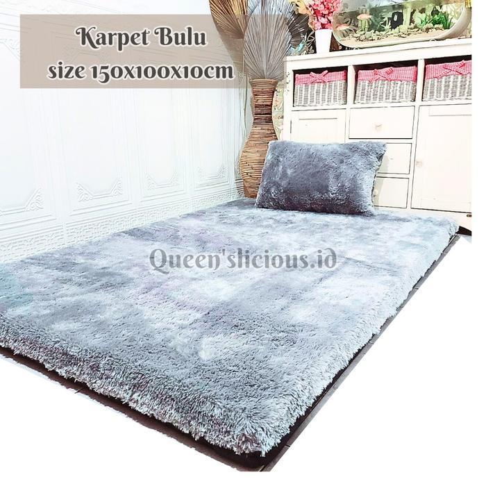 Karpet Bulu/Kasur Lantai Size 150X100Cm Tebal 10 Cm+ Bonus Bantal