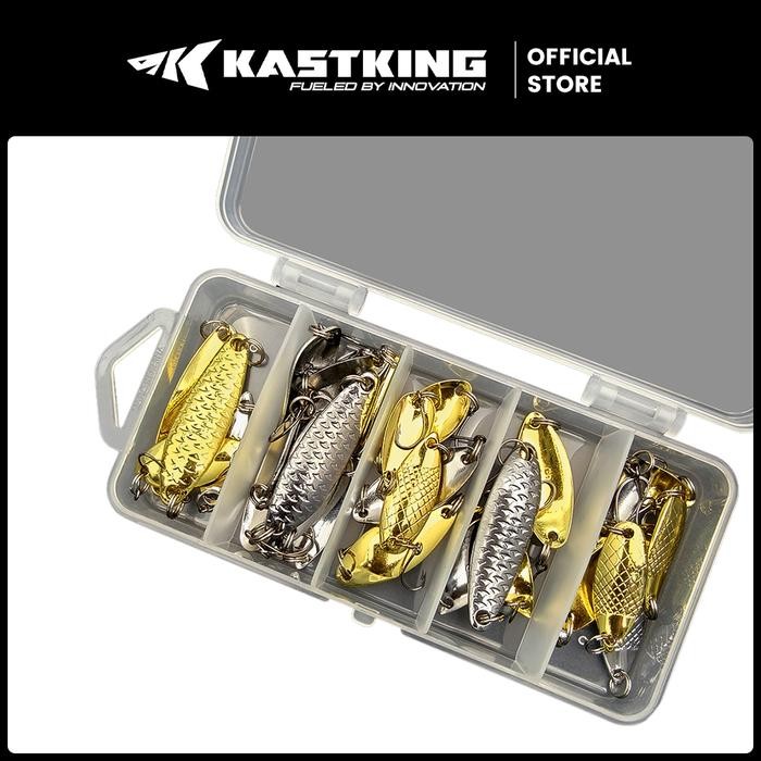 4tpo- Kastking Umpan Pancing Bait Metal Spoon 1 Set 29Pcs Untuk Casting Umpan Spoon Sequins
