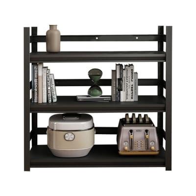 KRISBOW RAK BESI 3 TINGKAT DENGAN RODA - HITAM