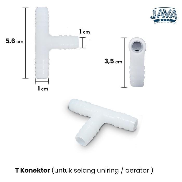 Konektor T 10Mm Sambungan Aerator Konektor Selang Uniring