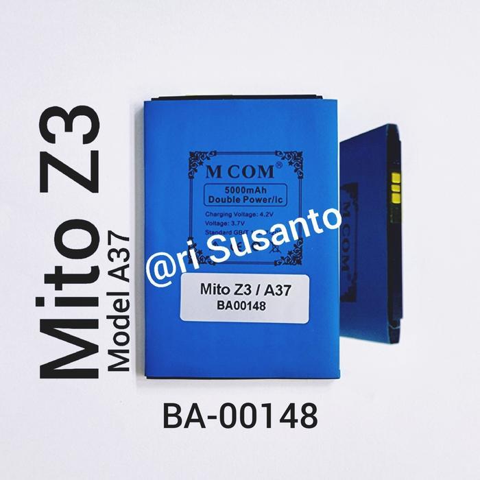 BATERAI MCOM FOR MITO Z3 MODEL A37 BA-00148 DOUBLE POWER 5000MAH