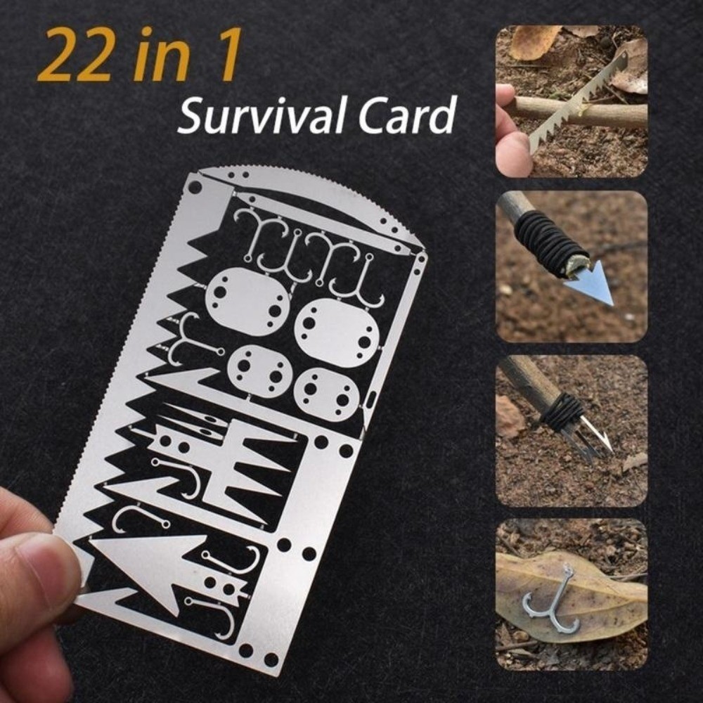 Multifunction Fishing Gear Credit Card Multi-Tool Outdoor Camping Equipment Survival Tools Hunting E