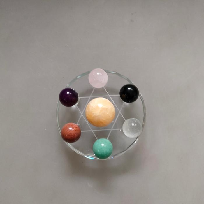 FENG SHUI BOLA KRISTAL FORMASI 7 BINTANG UKURAN MEDIUM QI XING CHEN