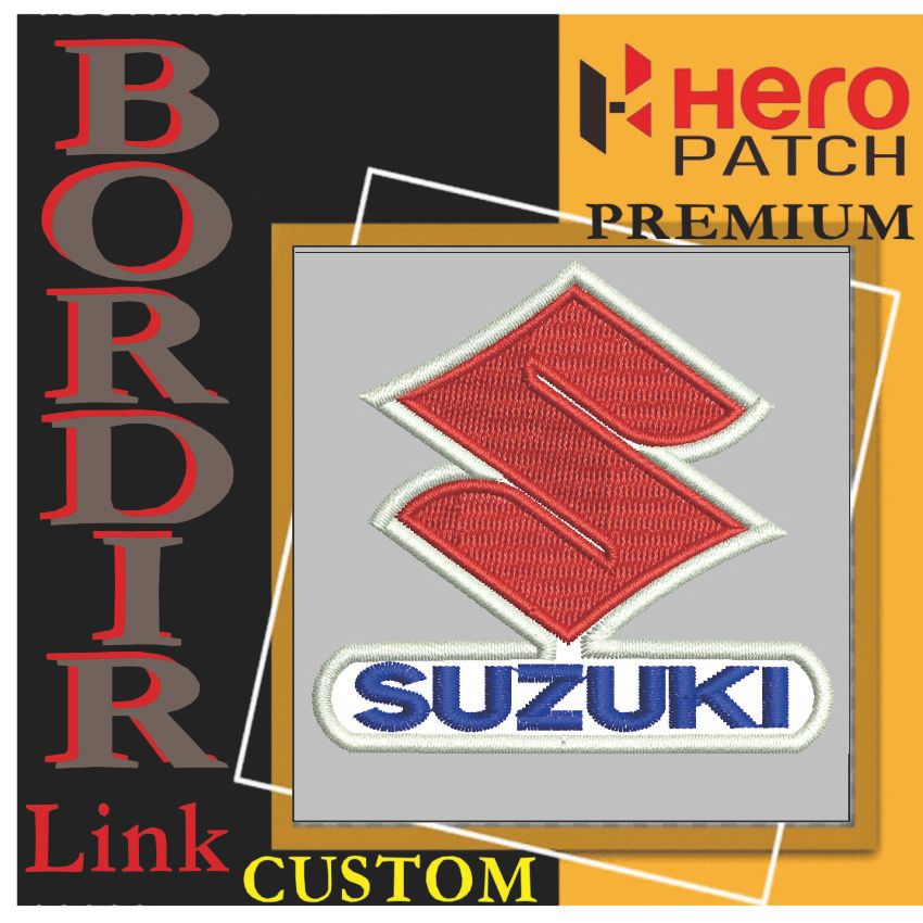 SUZUKI LOGO MERAH BIRU HP-273 PATCH BORDIR LOGO/EMBLEM
