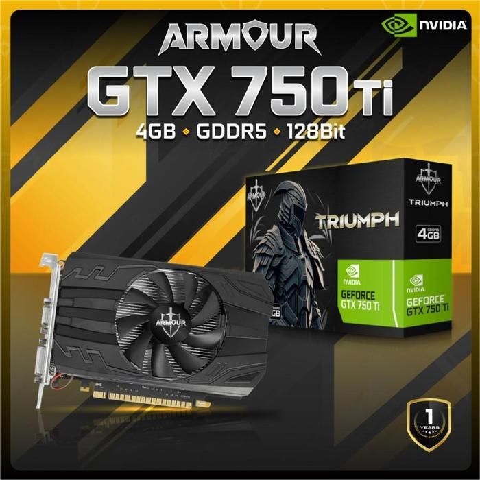 VGA ARMOUR GTX 750 TI 4GB GDDR5 128bit VGA GEFORCE GTX 750 TI GTX750TI 4GB GDDR5