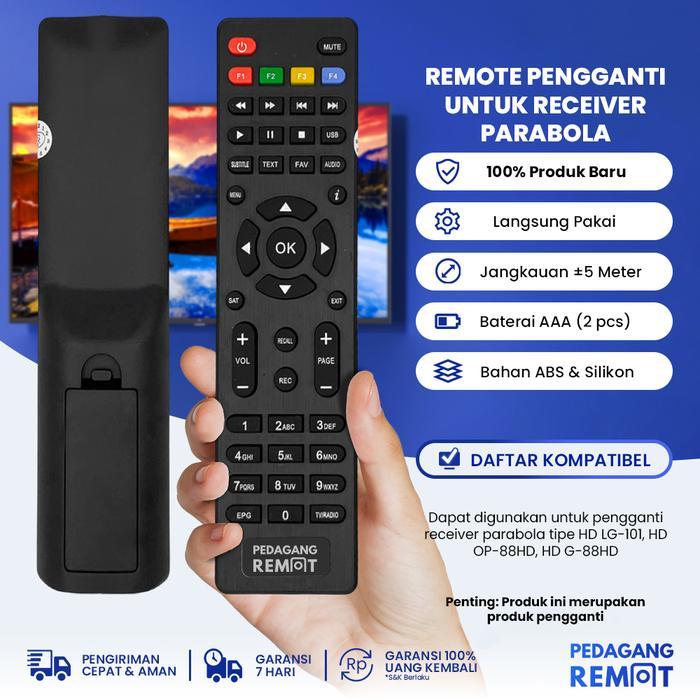 New Remot Remote Receiver Parabola Optus Oracle HD OP-88HD Original Pabrik