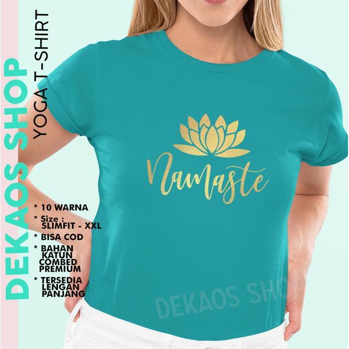 sipo- Kaos Yoga Wanita /Atasan Yoga / Baju Yoga Wanita / Dekaos 1187 Namaste