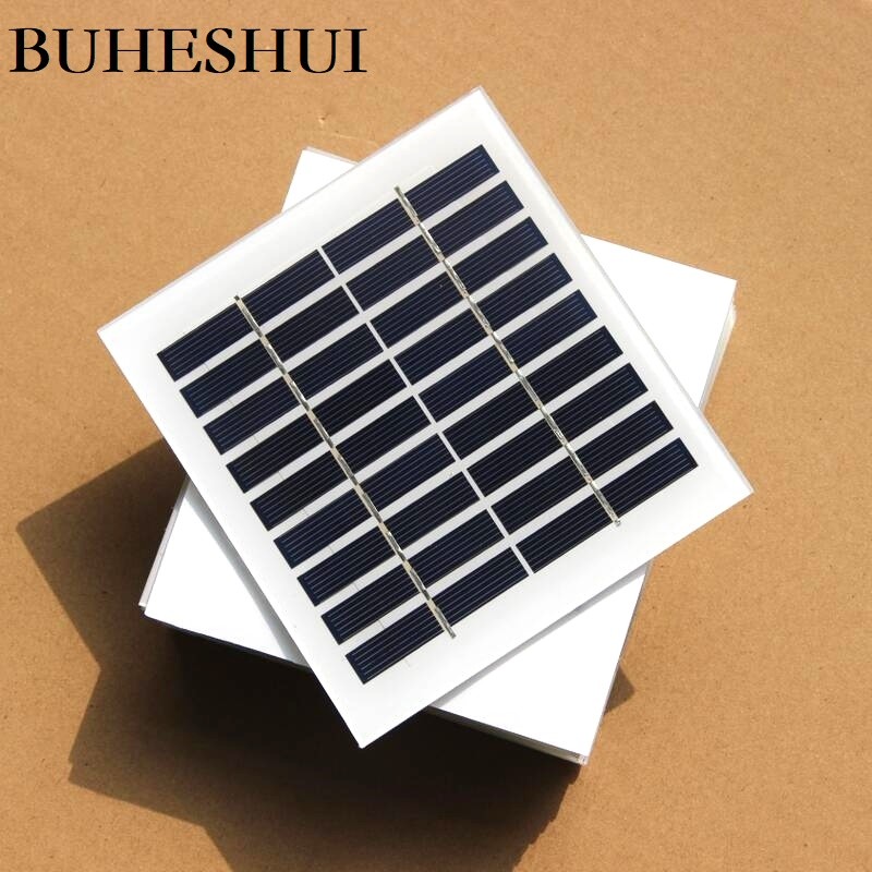 BUHESHUI 2Watt 9V Solar Cell Glass Laminated Polycrystalline Solar
