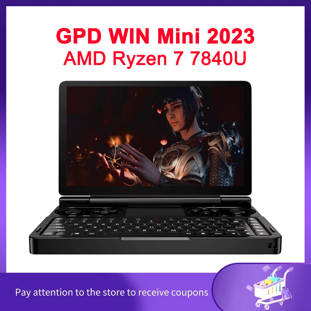 GPD WIN Mini 2023 Handheld Gaming PC 7 Inch Clamshell Game Console AMD Ryzen 7 7840U Radeon 780M Min
