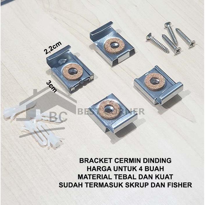 farme- Bracket Cermin Dinding / Bracket Kaca Tempel Tembok