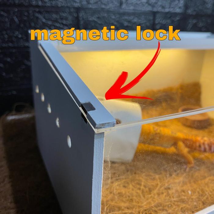 Promo (Promo Guncang ) Terarium Reftile Kandang Gecko Sulcata Tarantula Babyular Pintu Tutup Atas