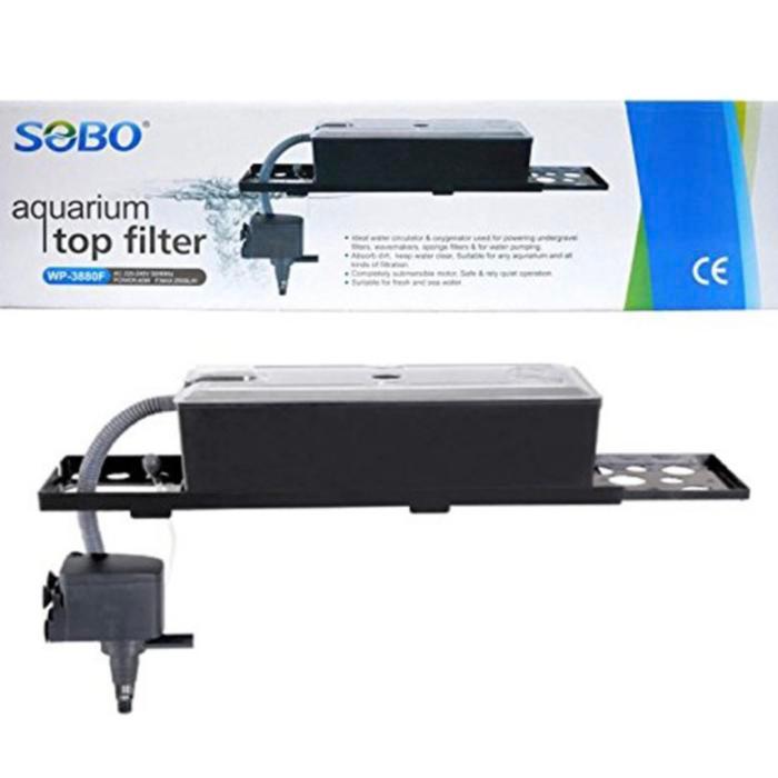 Promo Sobo Wp 3880F Mesin Box Filter Komplit - Top Filter Aquarium Packing Aman