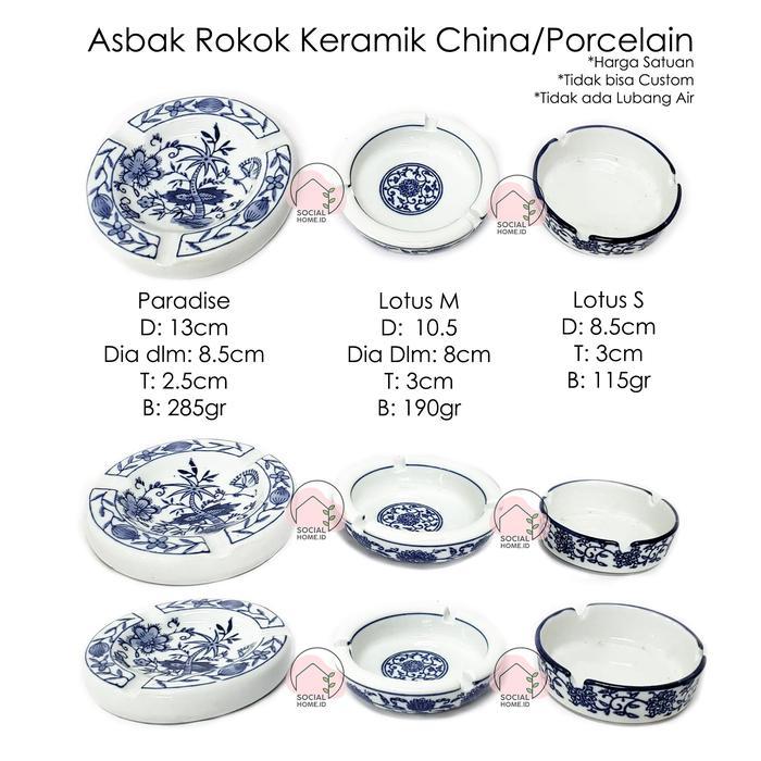 DISKON Asbak Abu Rokok Keramik China Porcelain Porselen Porselain