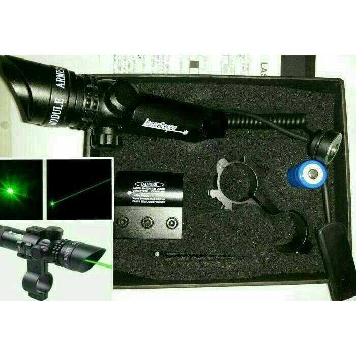 Green Laser Scope Dot (Laser Senapan Nyala Titik Hijau)