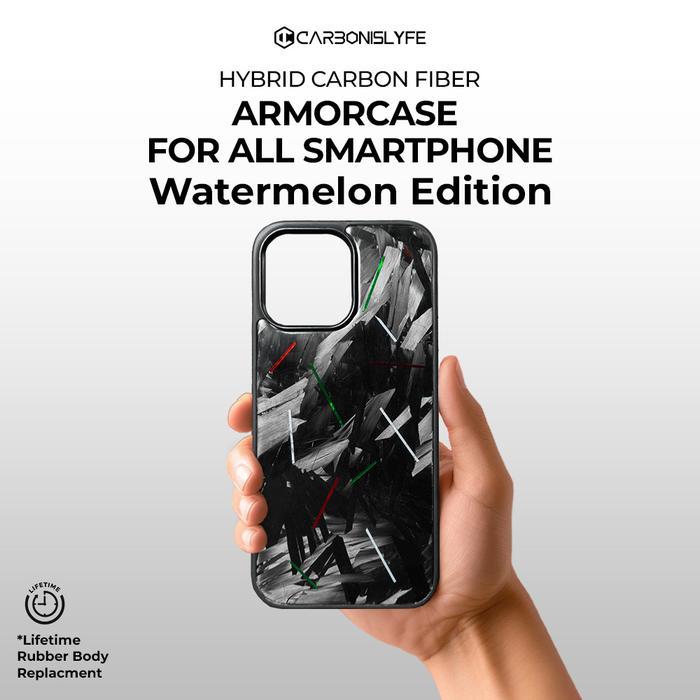 CARBONISLYFE Forged Carbon Watermelon Armor Case - Real Carbon Fiber Protection Case
