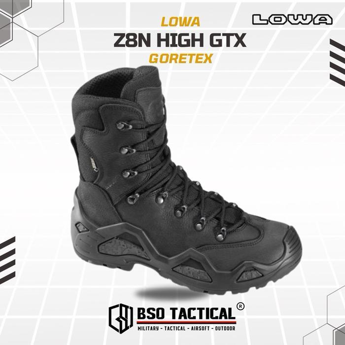 Sepatu Tactical Lowa Z8N GTX Goretex Black Military Boots Original