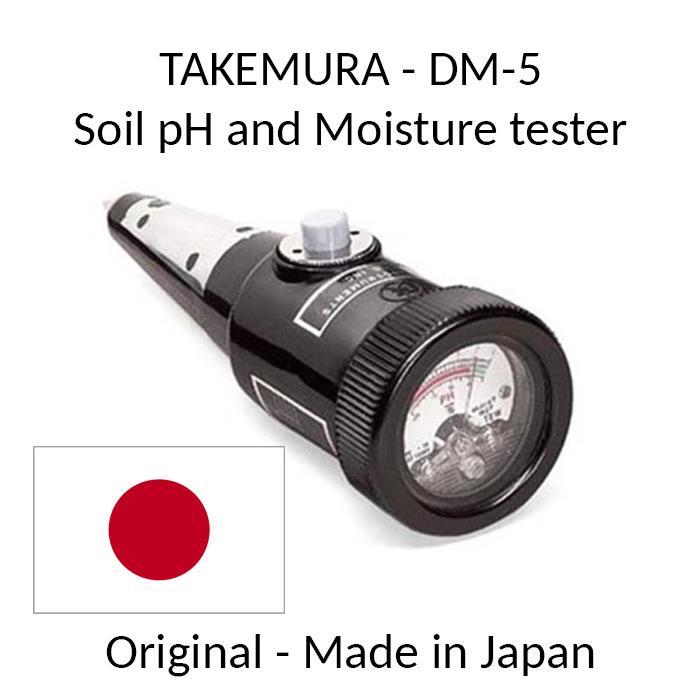 TAKEMURA DM 5/DM5/DM-5 Soil pH & Moisture meter / tester pH tanah