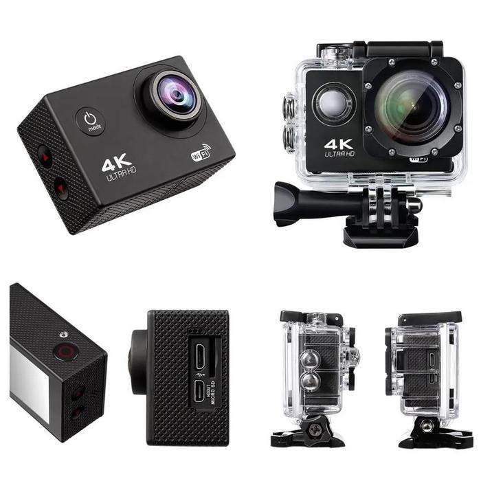 Kogan Action Camera 4k Ultra HD with WiFi / Kamera Vlogger Waterproof Anti Air 4K 30 fps - SLN