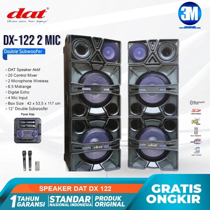 SPEAKER BLUETOOTH SPEAKER AKTIF DAT SPEAKER KARAOKE DX122+2MIC