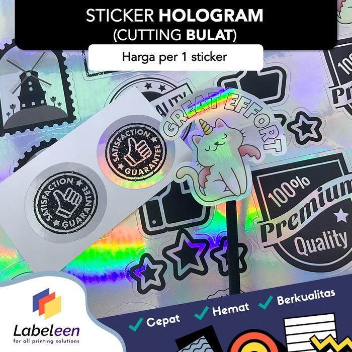 CETAK STICKER HOLOGRAM BULAT CUSTOM STIKER SEGEL THANKYOU MURAH