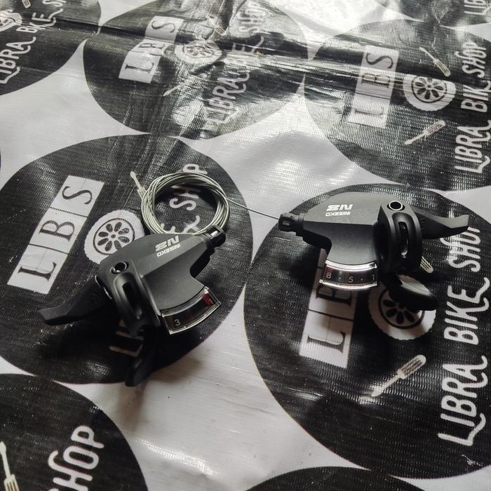 Pedalmaniaa- Satu Pasang Shifter Niseko N8 3 X 8 Speed Kanan Kiri