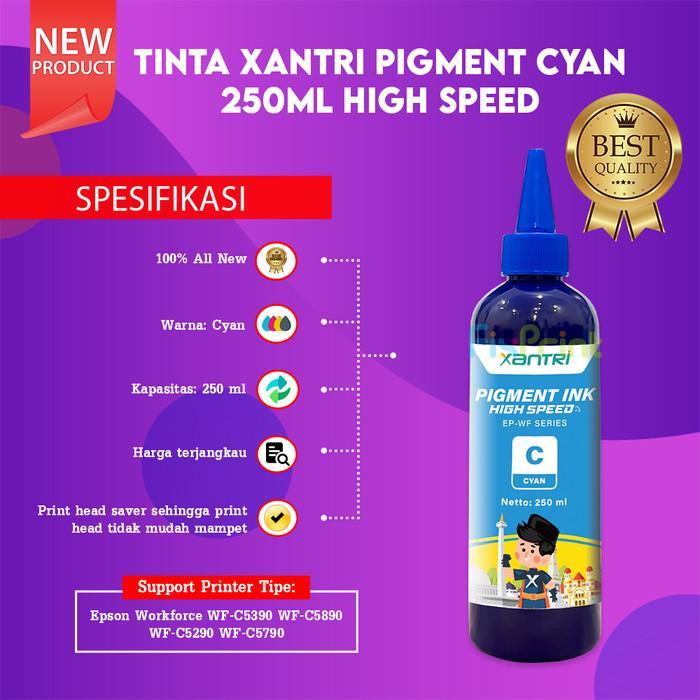 Tinta Xantri Pigment High Speed 250Ml Printer Epson Workforce Wf-C5390 Wf-C5890 Wf-C5290 Wf-C5790