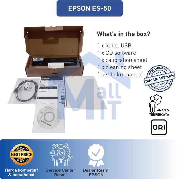 SCANNER EPSON ES-50 EPSON ES50 EPSON ES 50 LEGAL F4 ADF A4 PORTABLE