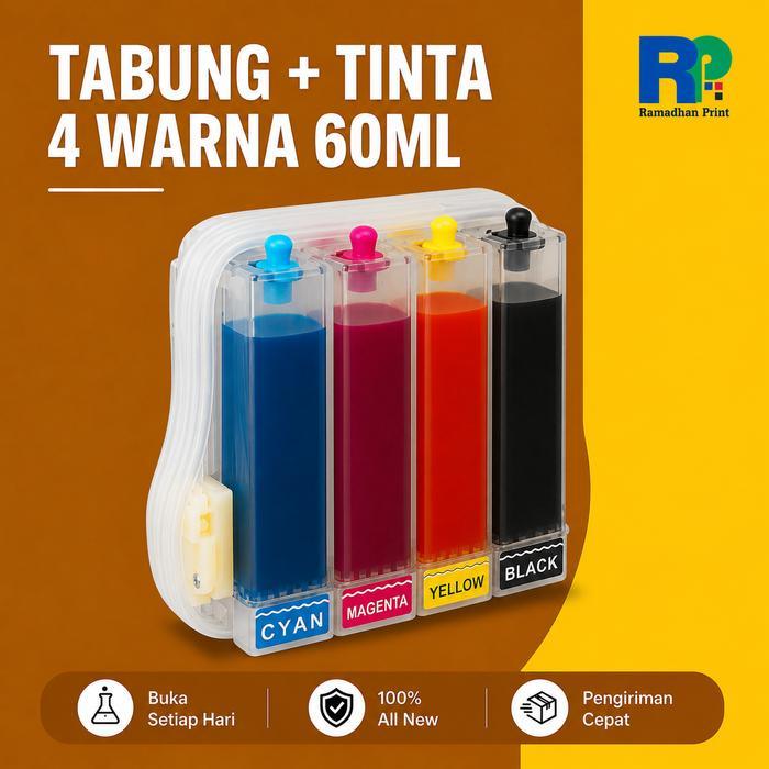 Tabung Infus Modif Tinta Printer Canon ip2770 Mp287 Mp258 Mp237 2770
