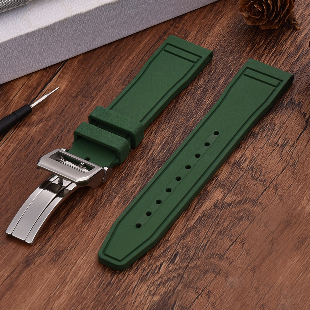 FKM Rubber Strap for IWC Big Pilot Mark Portugieser TOP GUN 20mm21mm 22mm Quick Release Strap Diving