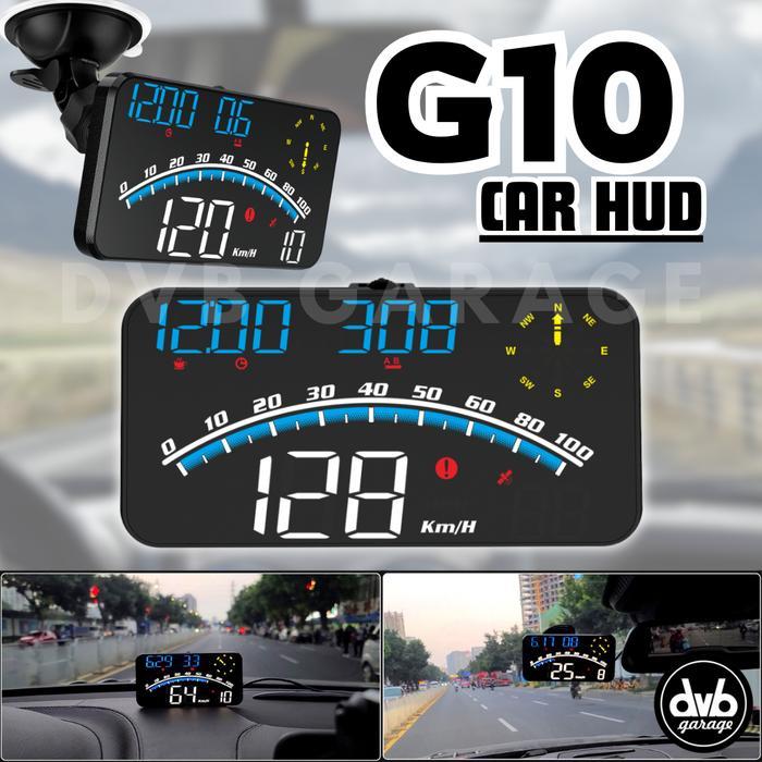 G10 Hud Digital Car Instrument Meter Indikator Mobil Speed Compass Alarm Head Up Display