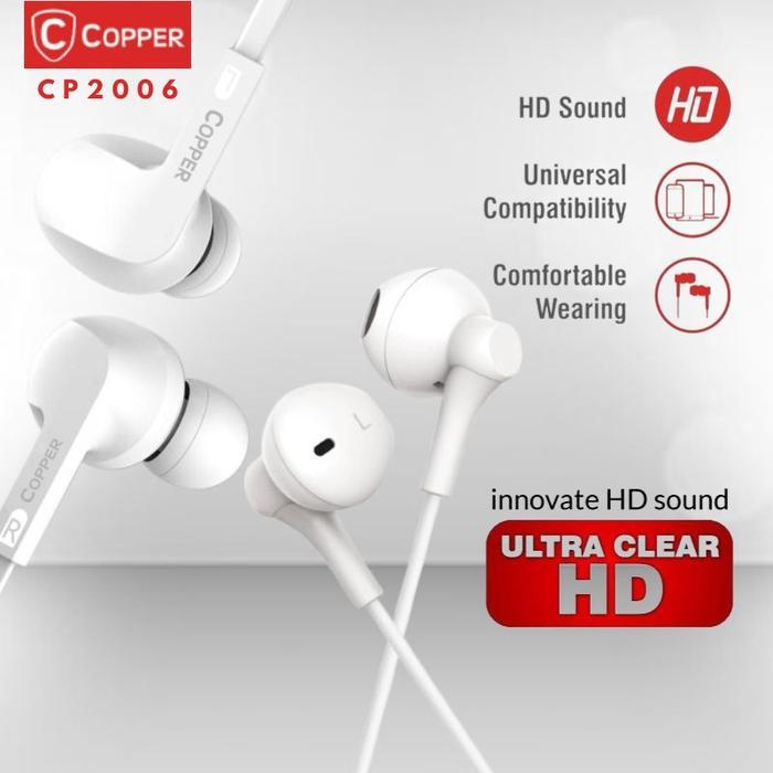 Fremontshop - Copper Ultra Clear Cp2006 Series Earphone / Headset / Handsfree Terbaru 